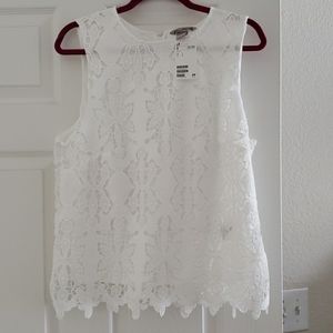H&M White Lace Top